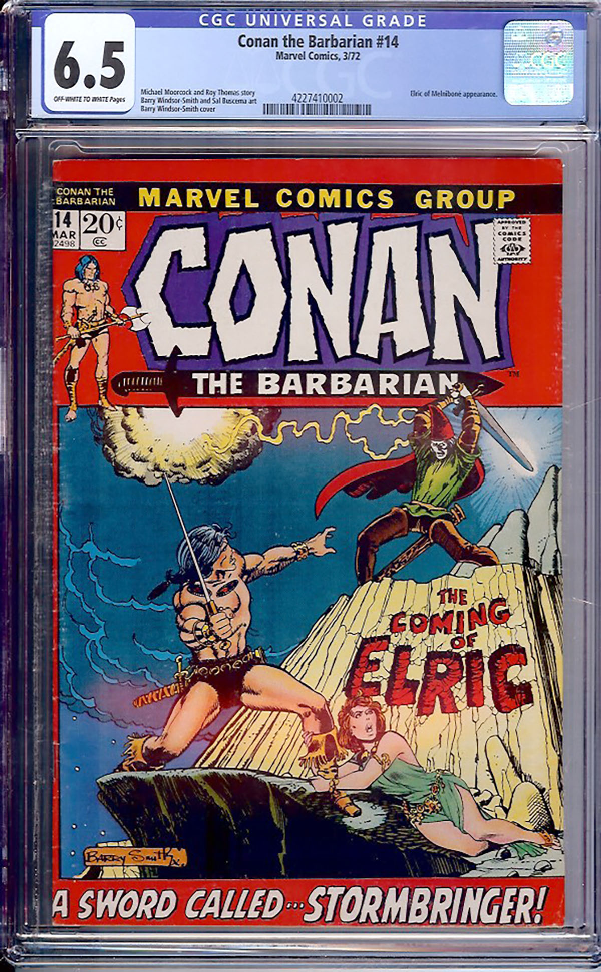 Conan The Barbarian #14 CGC 6.5 ow/w