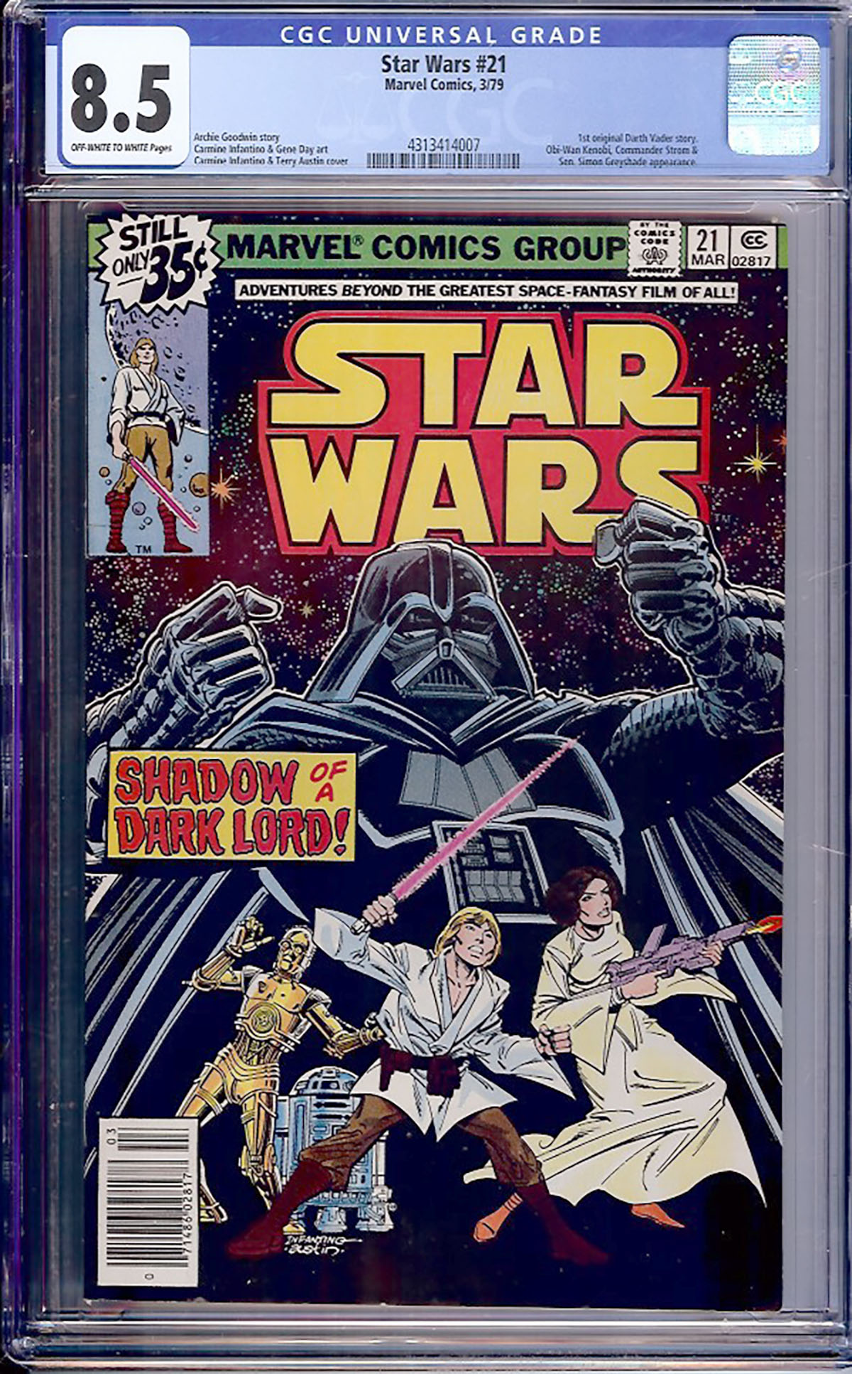 Star Wars #21 CGC 8.5 ow/w