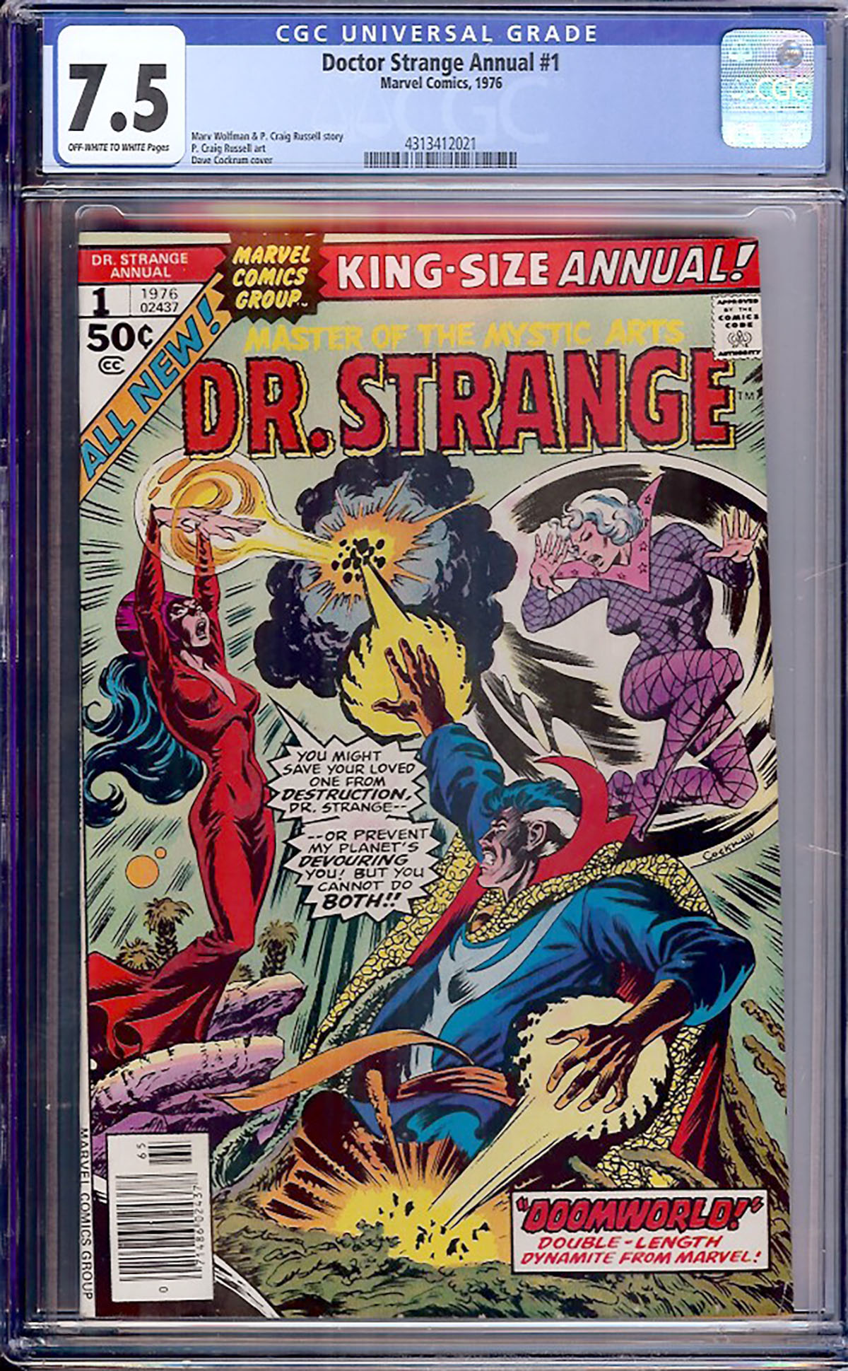 Doctor Strange Annual #1 CGC 7.5 ow/w
