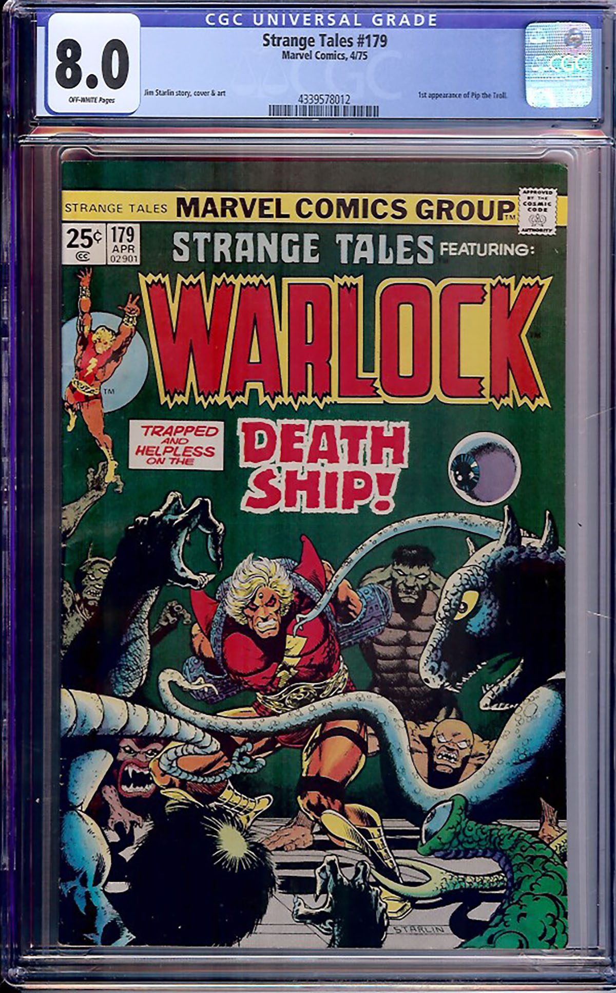Strange Tales #179 CGC 8.0 ow