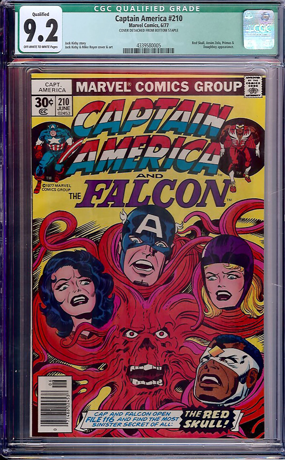 Captain America #210 CGC 9.2 ow/w