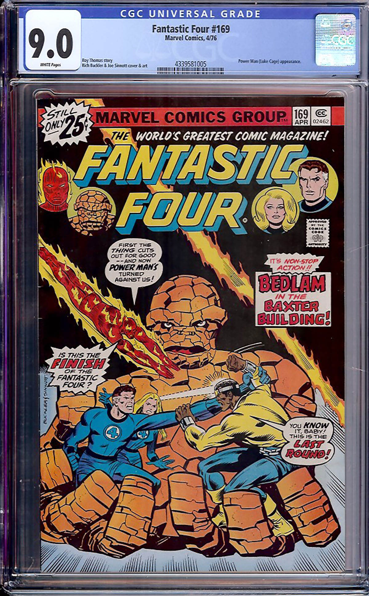 Fantastic Four #169 CGC 9.0 w