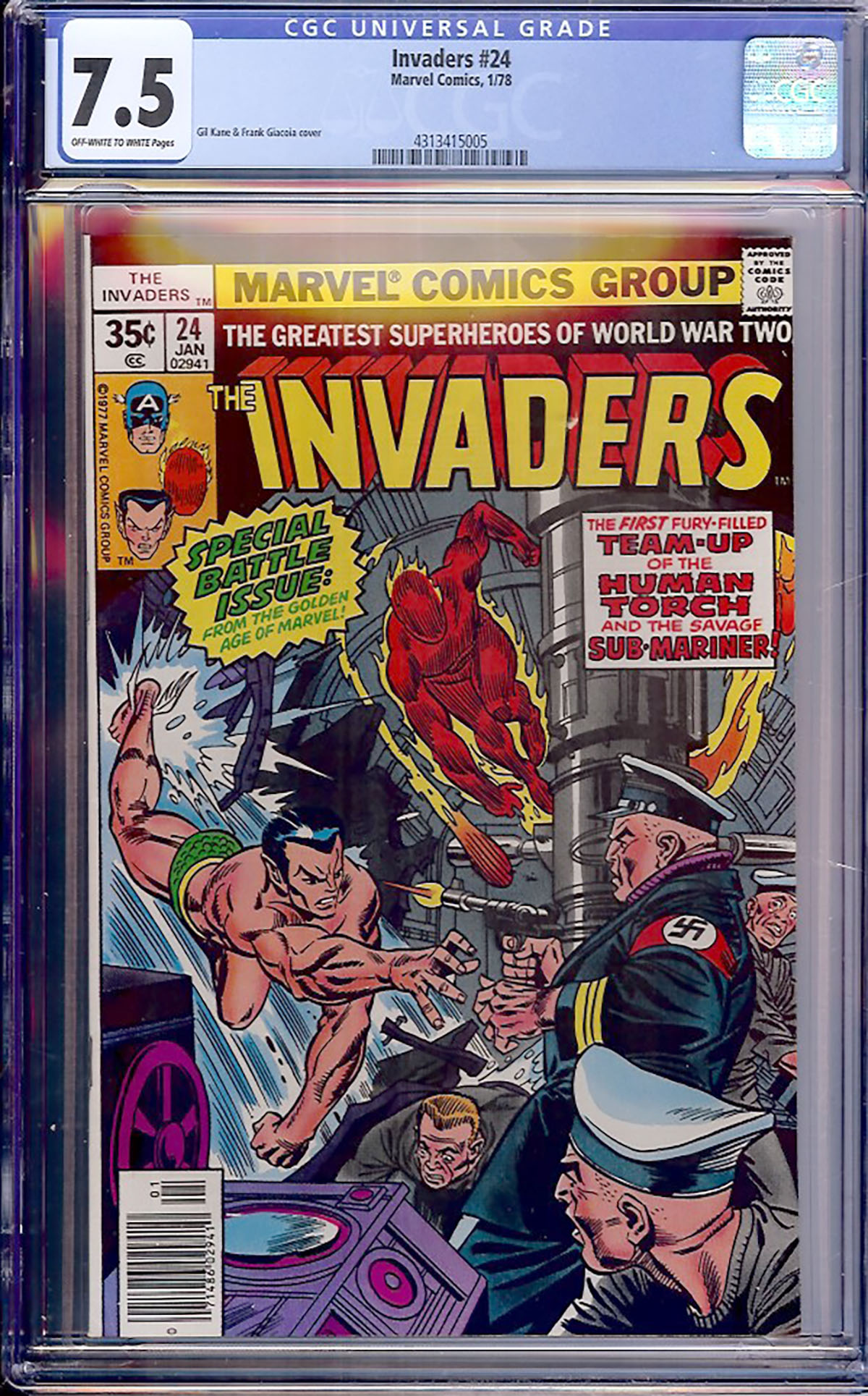 Invaders #24 CGC 7.5 ow/w
