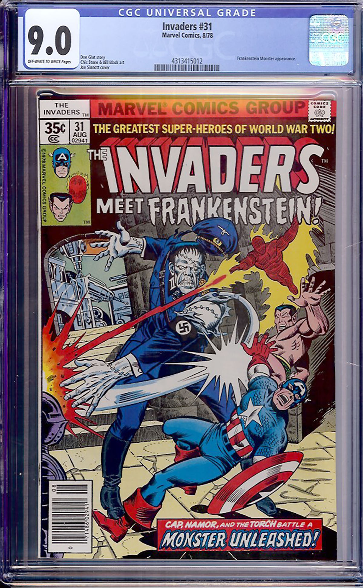 Invaders #31 CGC 9.0 ow/w