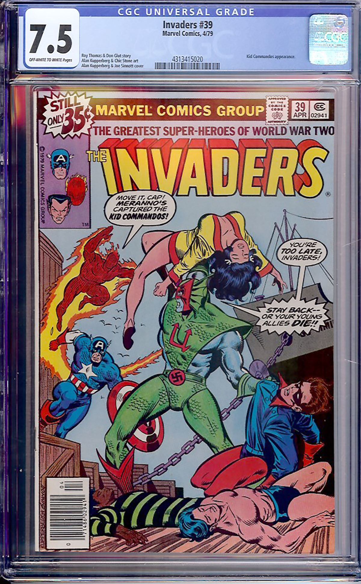 Invaders #39 CGC 7.5 ow/w