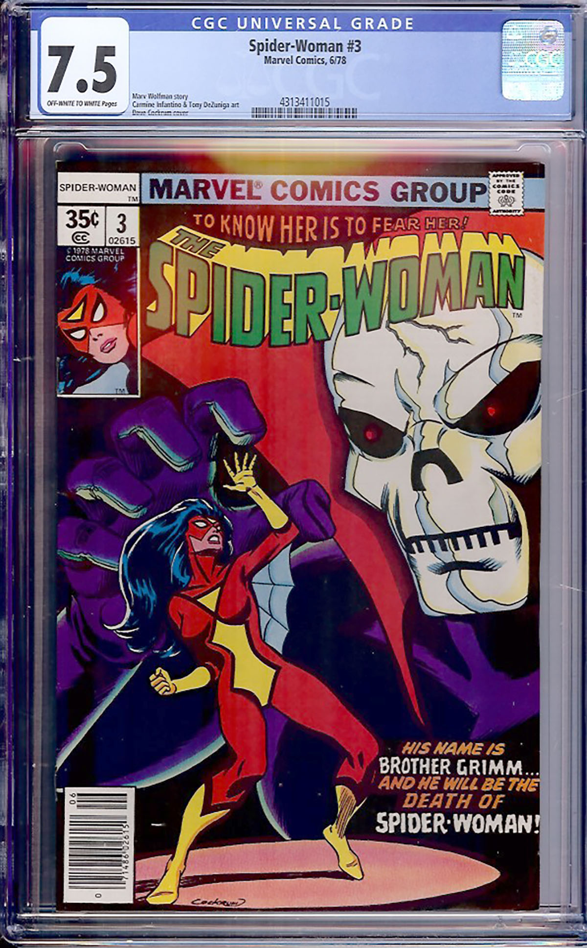 Spider-Woman #3 CGC 7.5 ow/w
