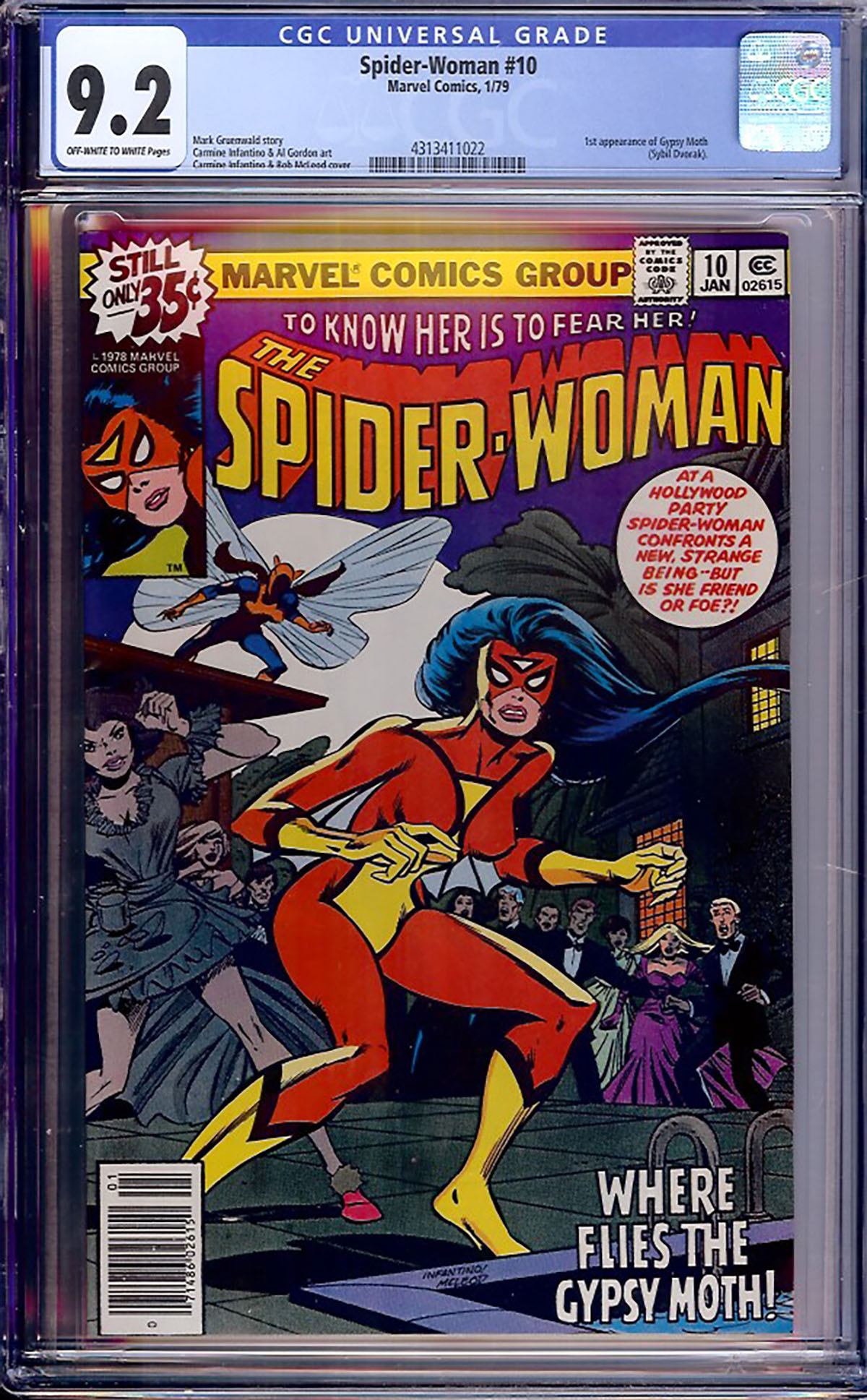 Spider-Woman #10 CGC 9.2 ow/w