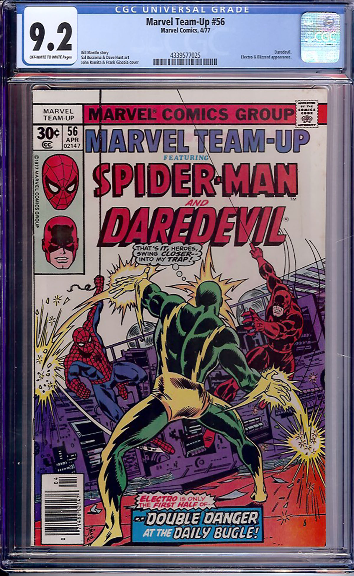 Marvel Team-Up #56 CGC 9.2 ow/w