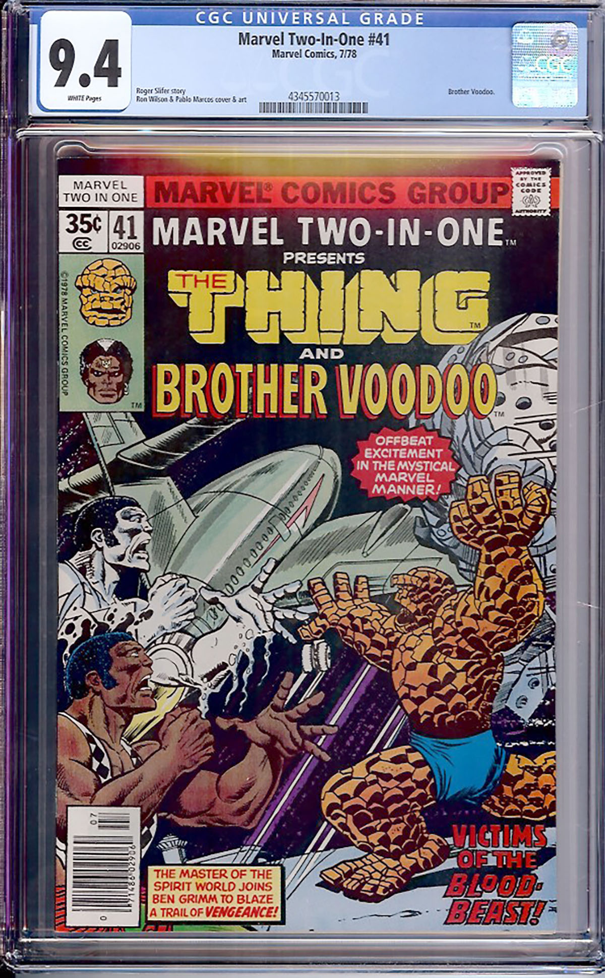 Marvel Two-In-One #41 CGC 9.4 w