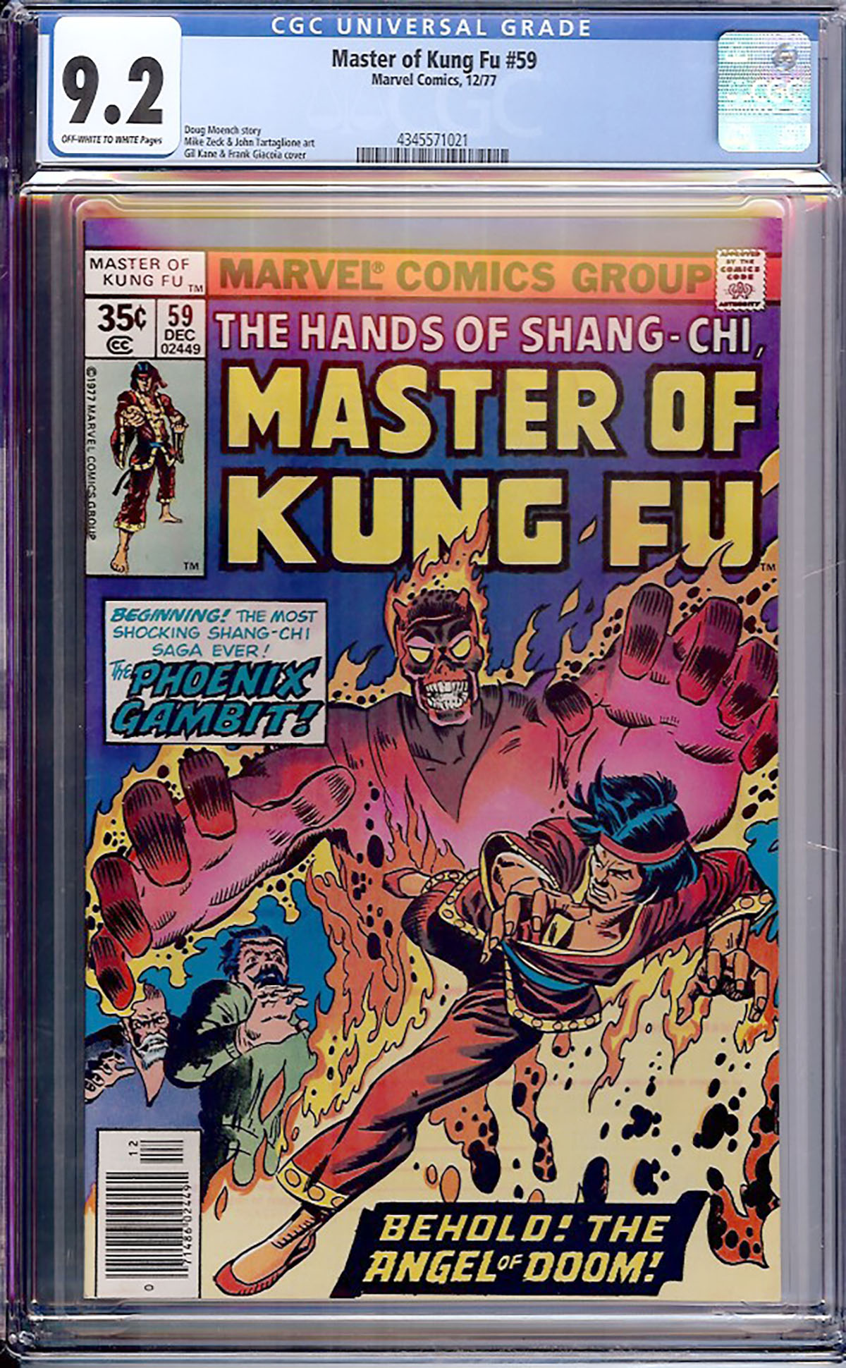 Master of Kung Fu #59 CGC 9.2 ow/w