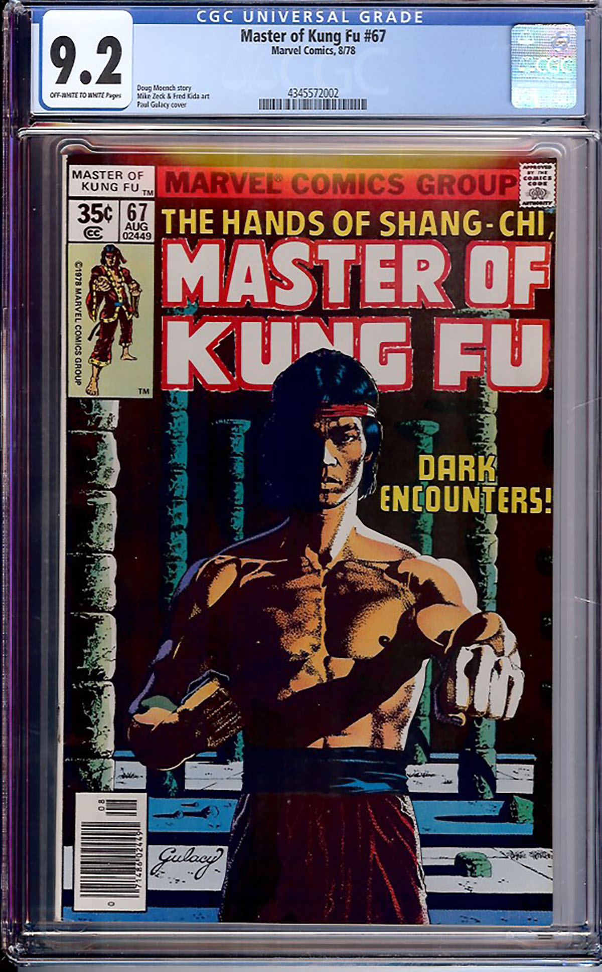 Master of Kung Fu #67 CGC 9.2 ow/w