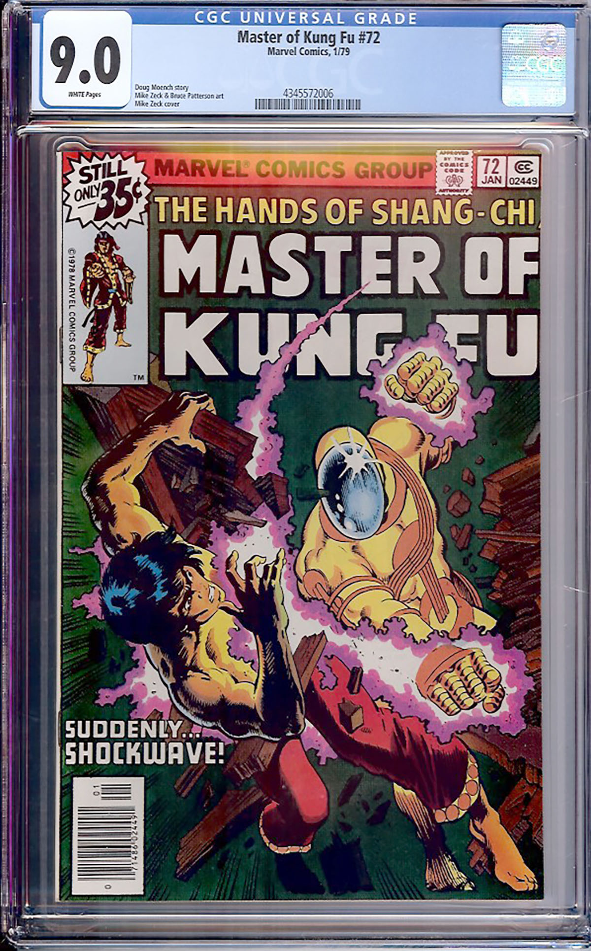 Master of Kung Fu #72 CGC 9.0 w