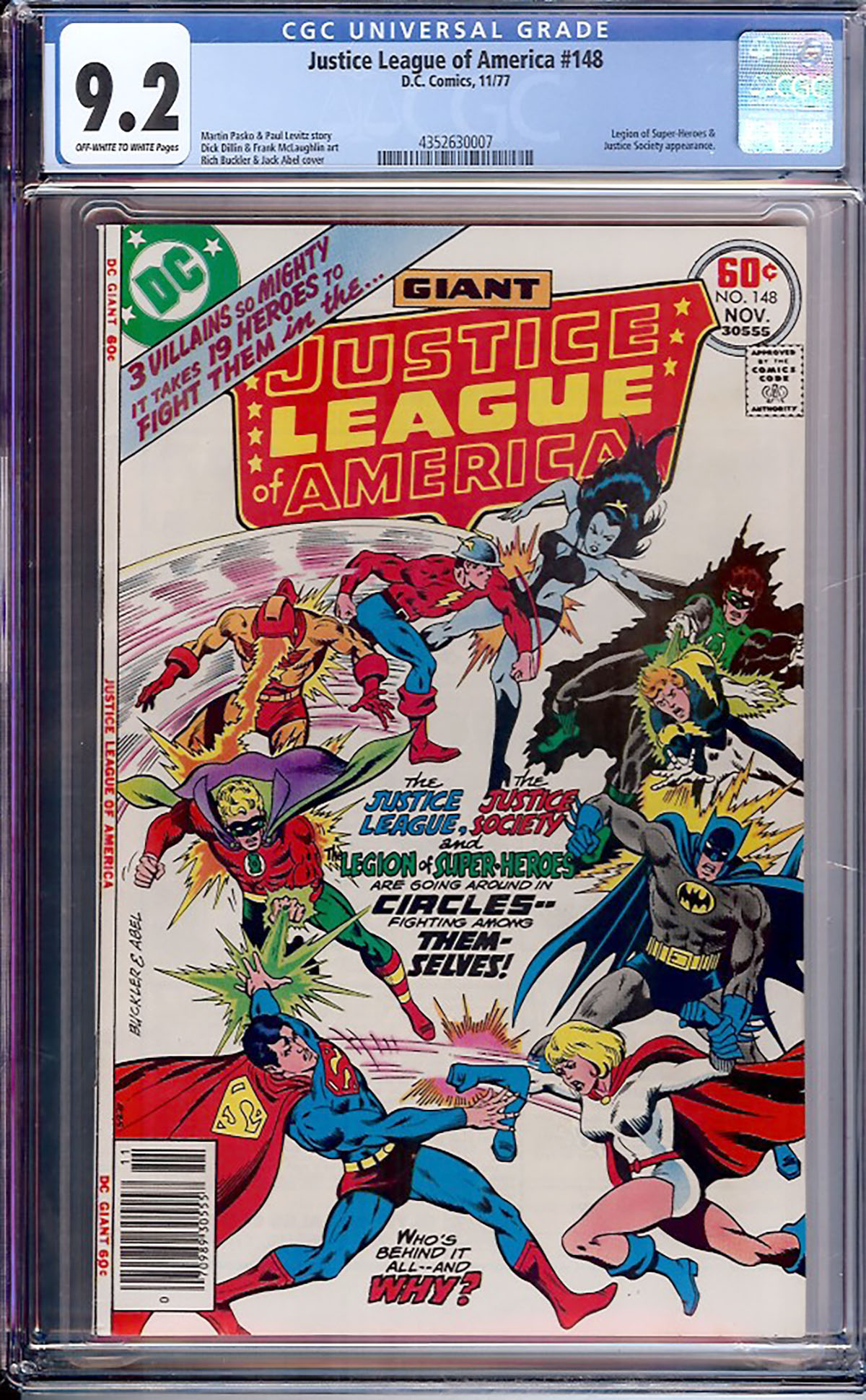 Justice League of America #148 CGC 9.2 ow/w