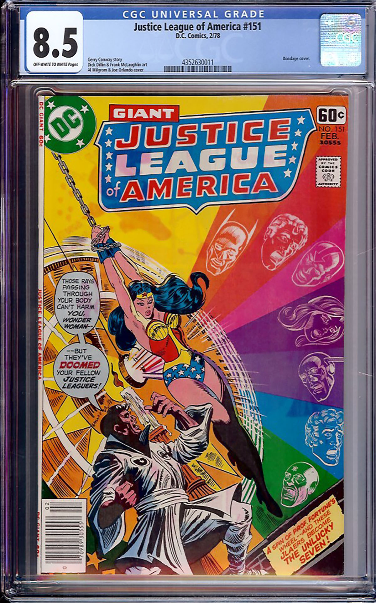 Justice League of America #151 CGC 8.5 ow/w