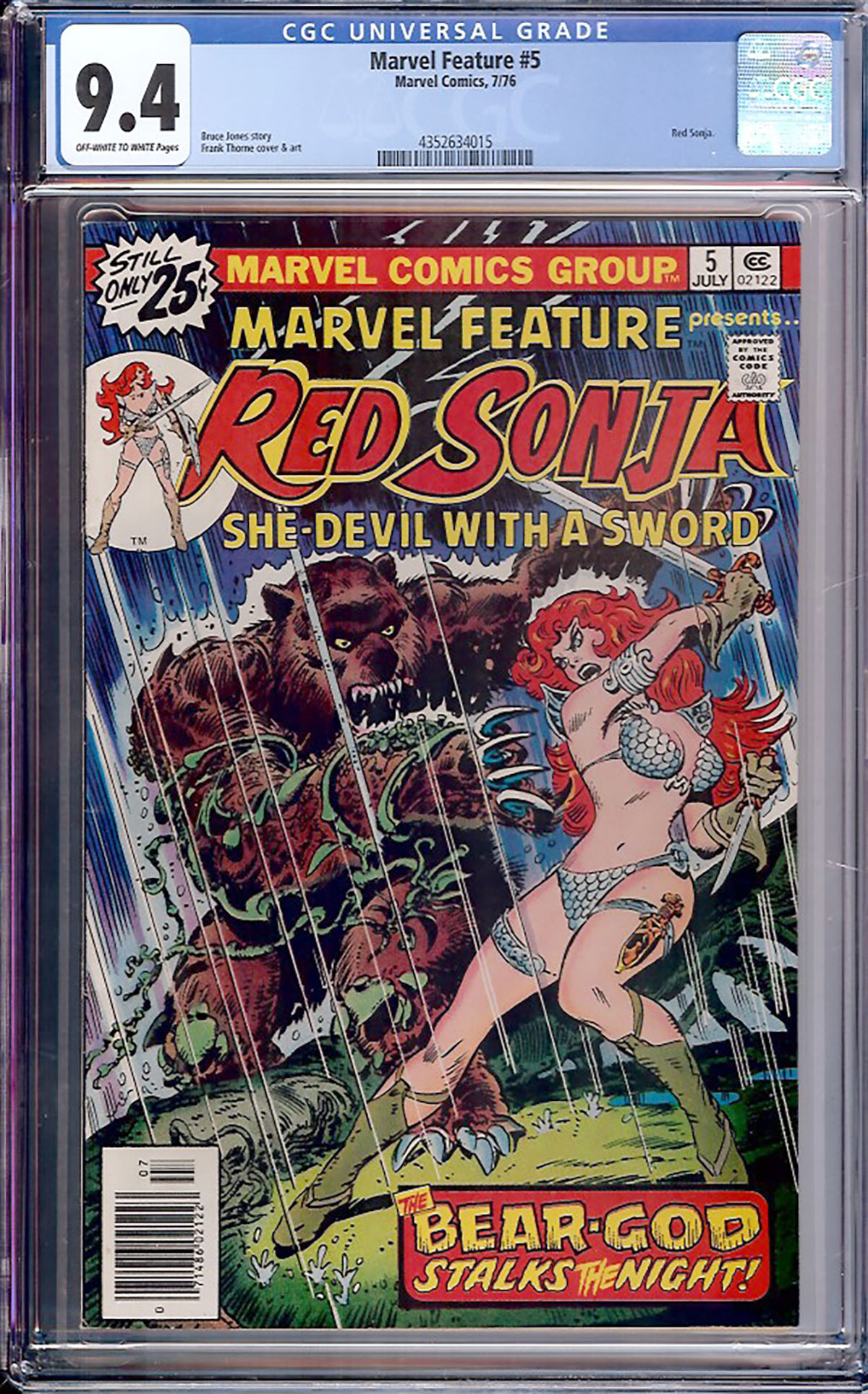 Marvel Feature #5 CGC 9.4 ow/w