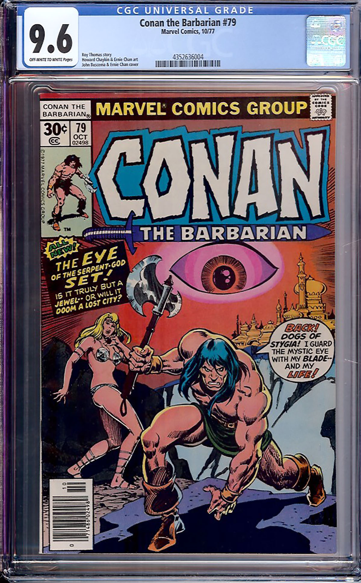 Conan The Barbarian #79 CGC 9.6 ow/w