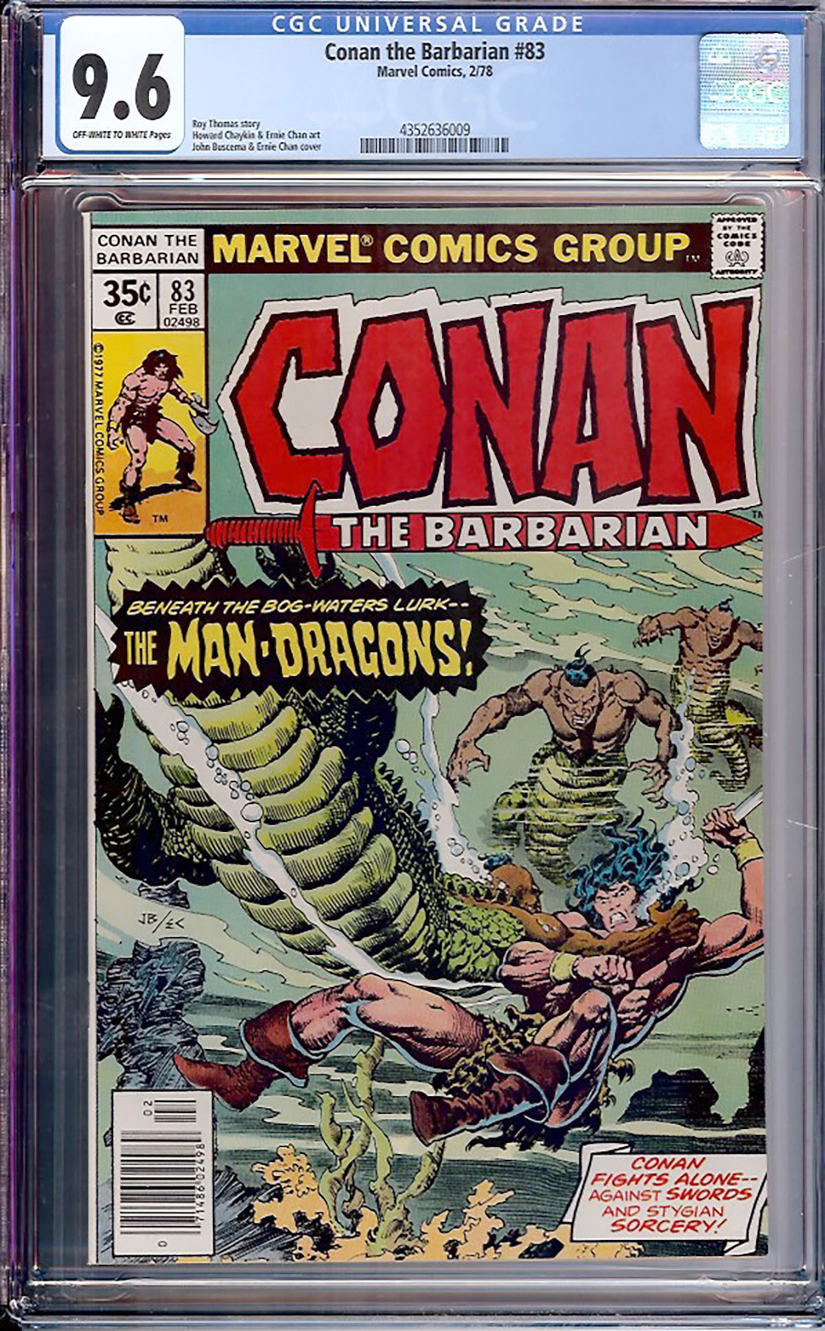Conan The Barbarian #83 CGC 9.6 ow/w