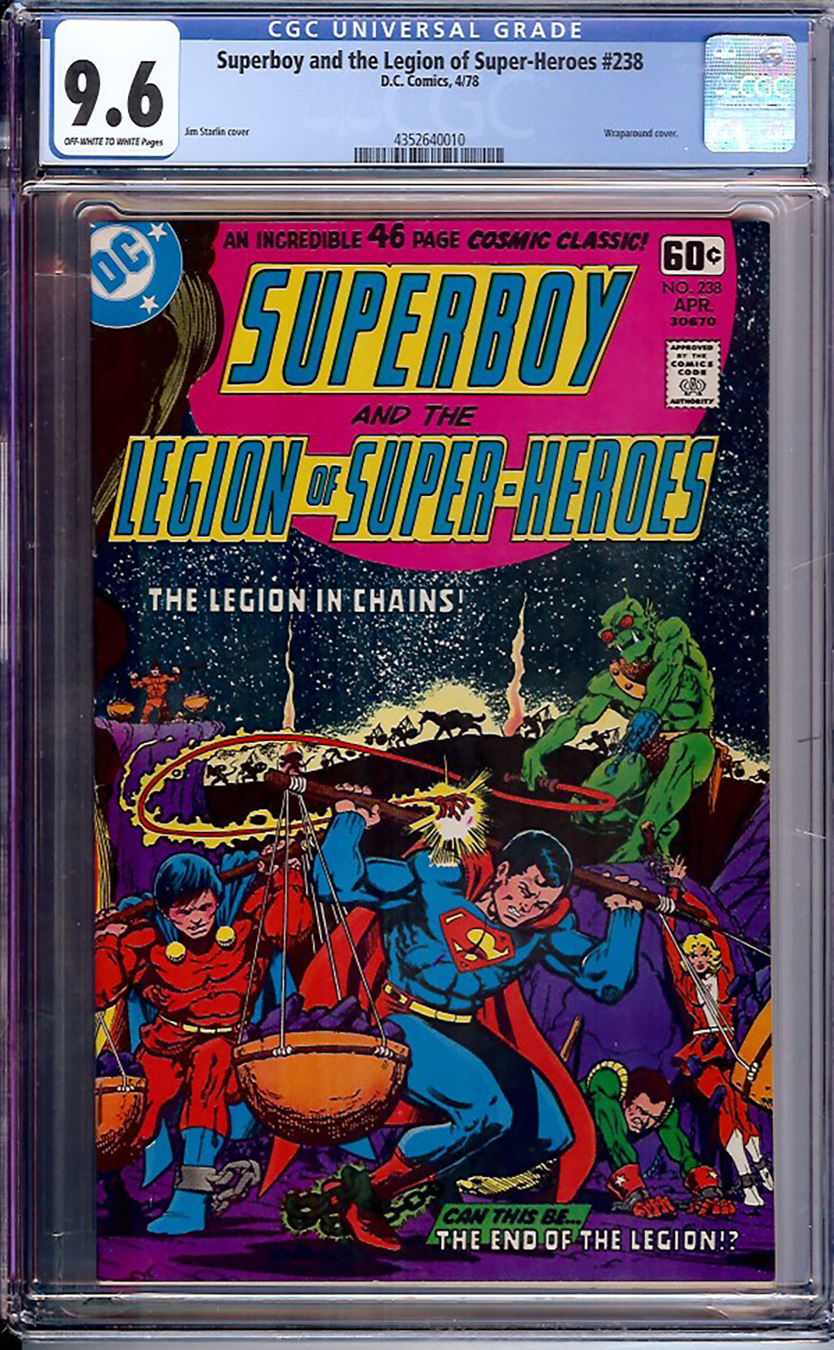 Superboy and the Legion of Super-Heroes #238 CGC 9.6 ow/w