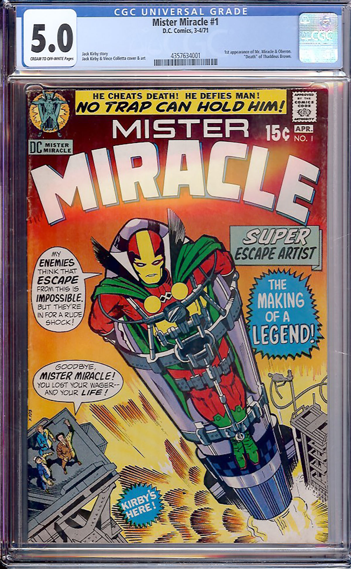 Mister Miracle #1 CGC 5.0 cr/ow