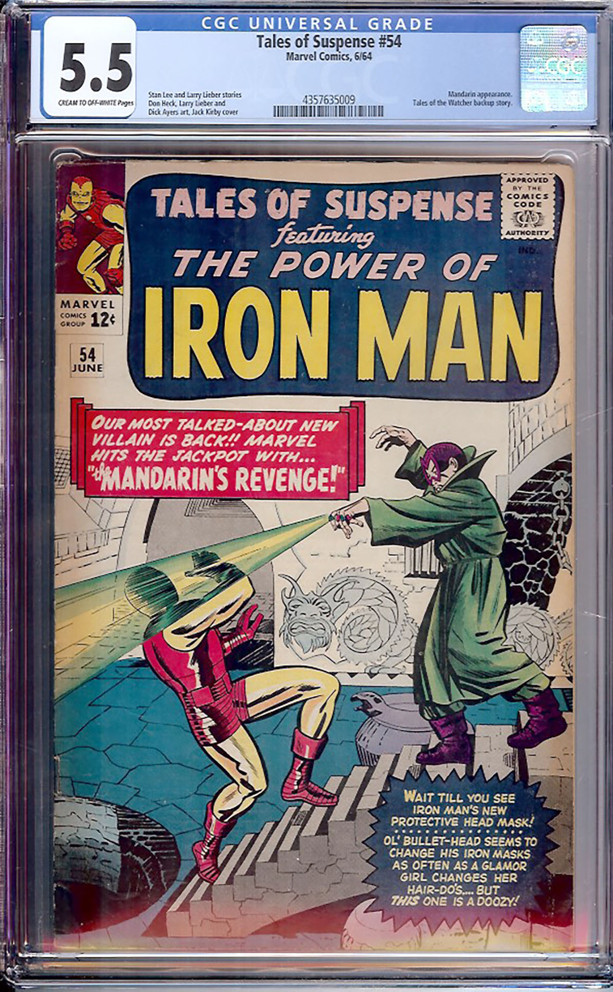 Tales of Suspense #54 CGC 5.5 cr/ow