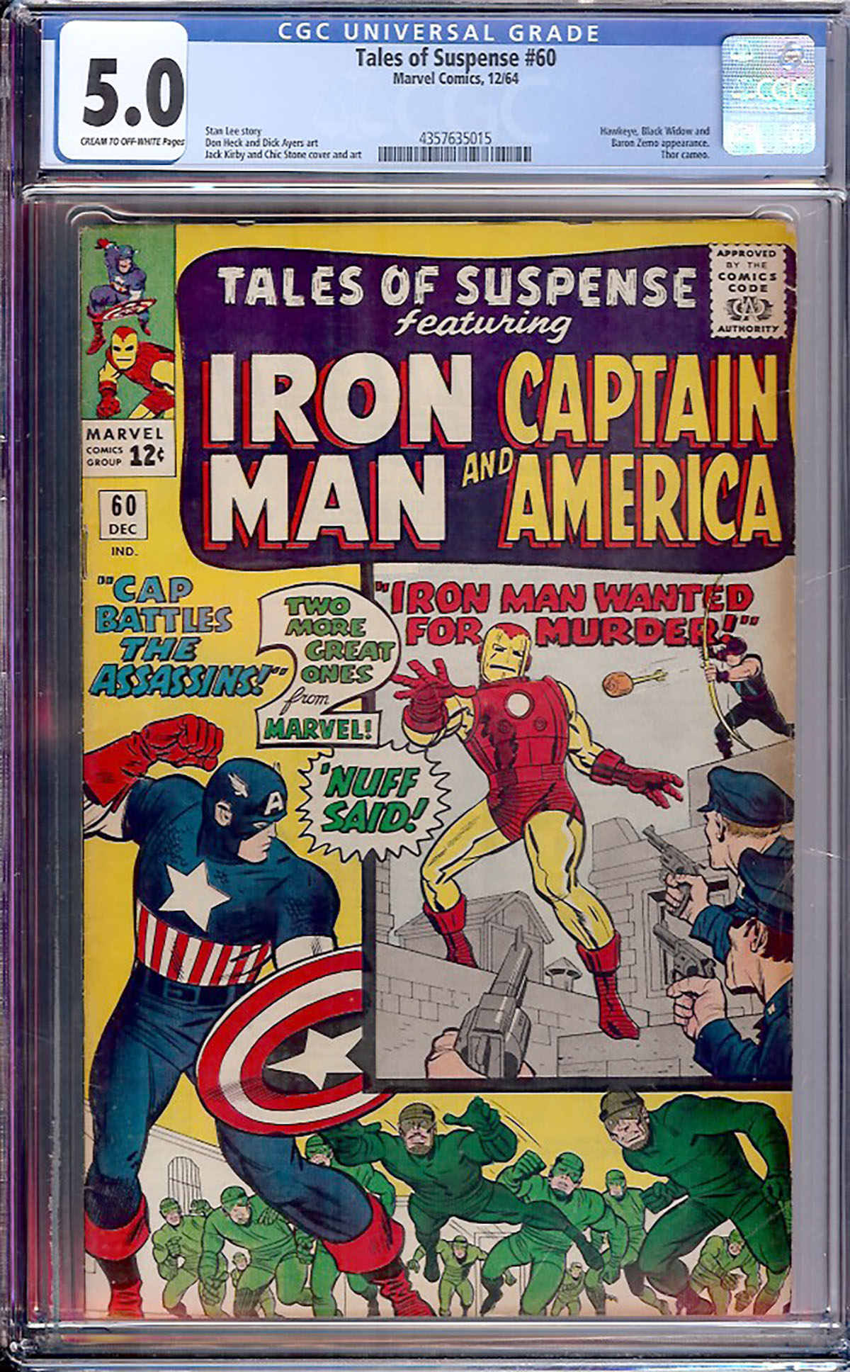 Tales of Suspense #60 CGC 5.0 cr/ow