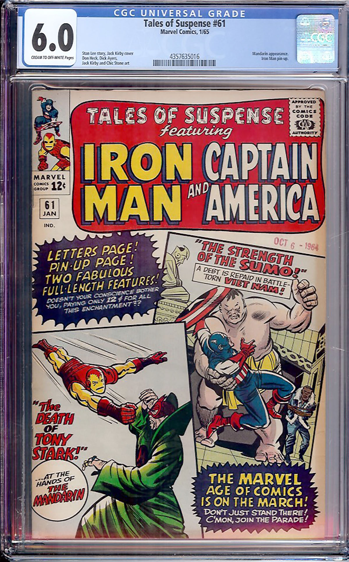 Tales of Suspense #61 CGC 6.0 cr/ow