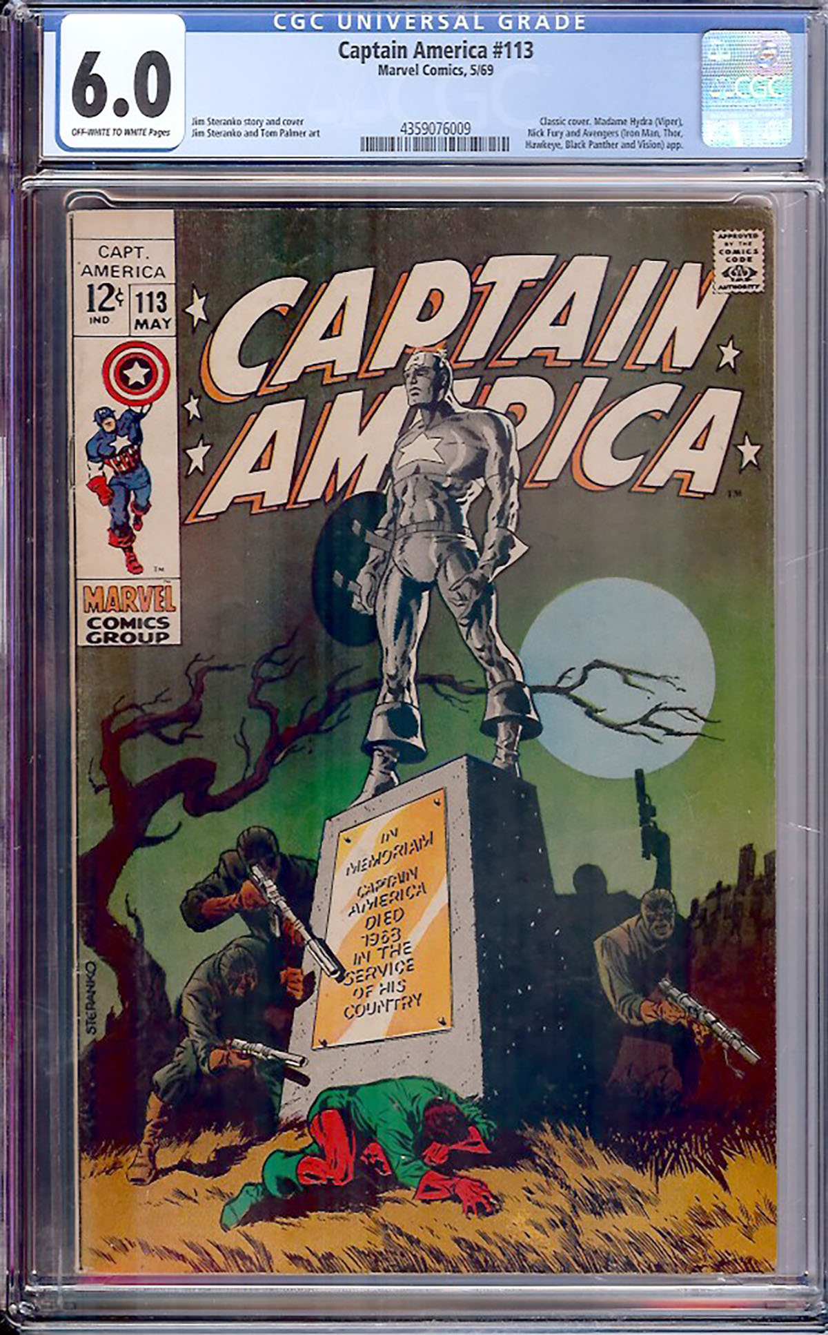 Captain America #113 CGC 6.0 ow/w
