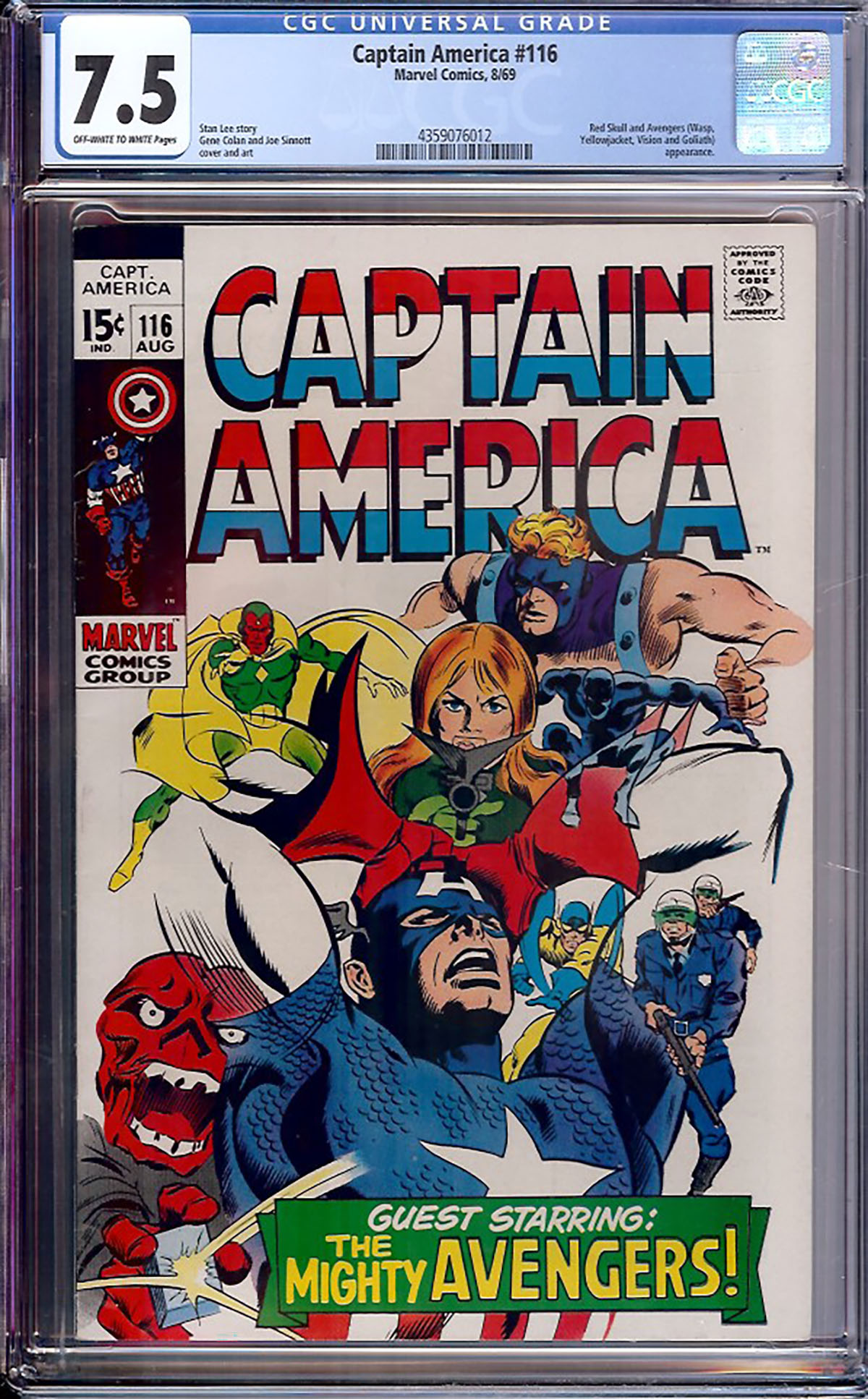Captain America #116 CGC 7.5 ow/w