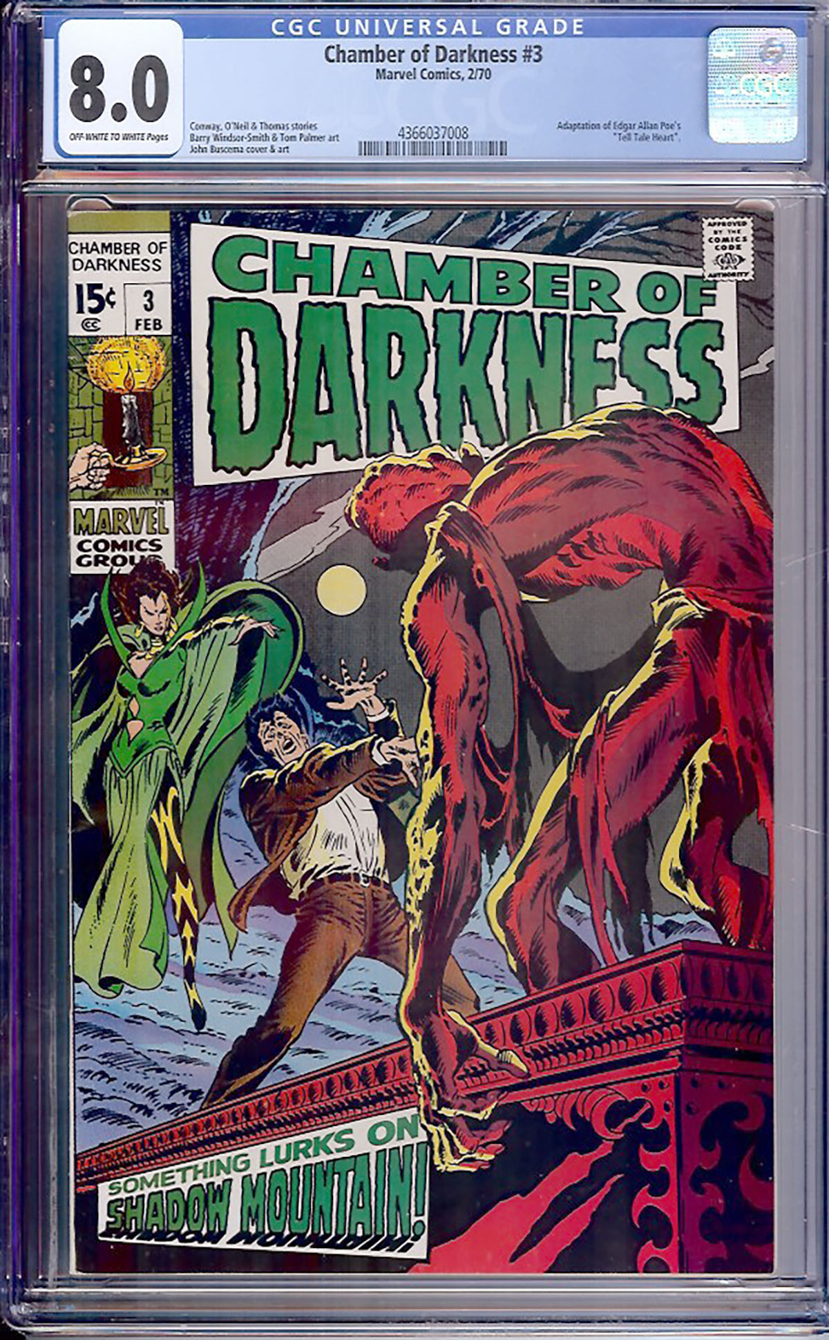 Chamber of Darkness #3 CGC 8.0 ow/w