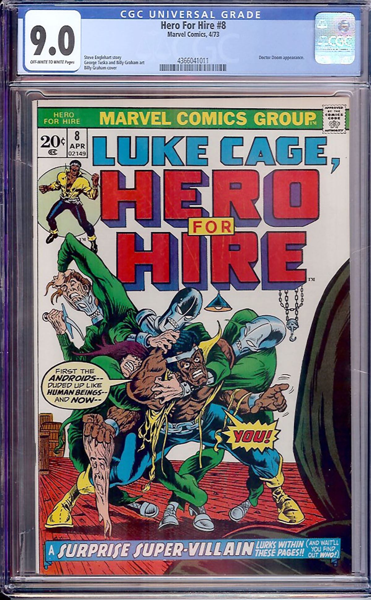 Hero For Hire #8 CGC 9.0 ow/w