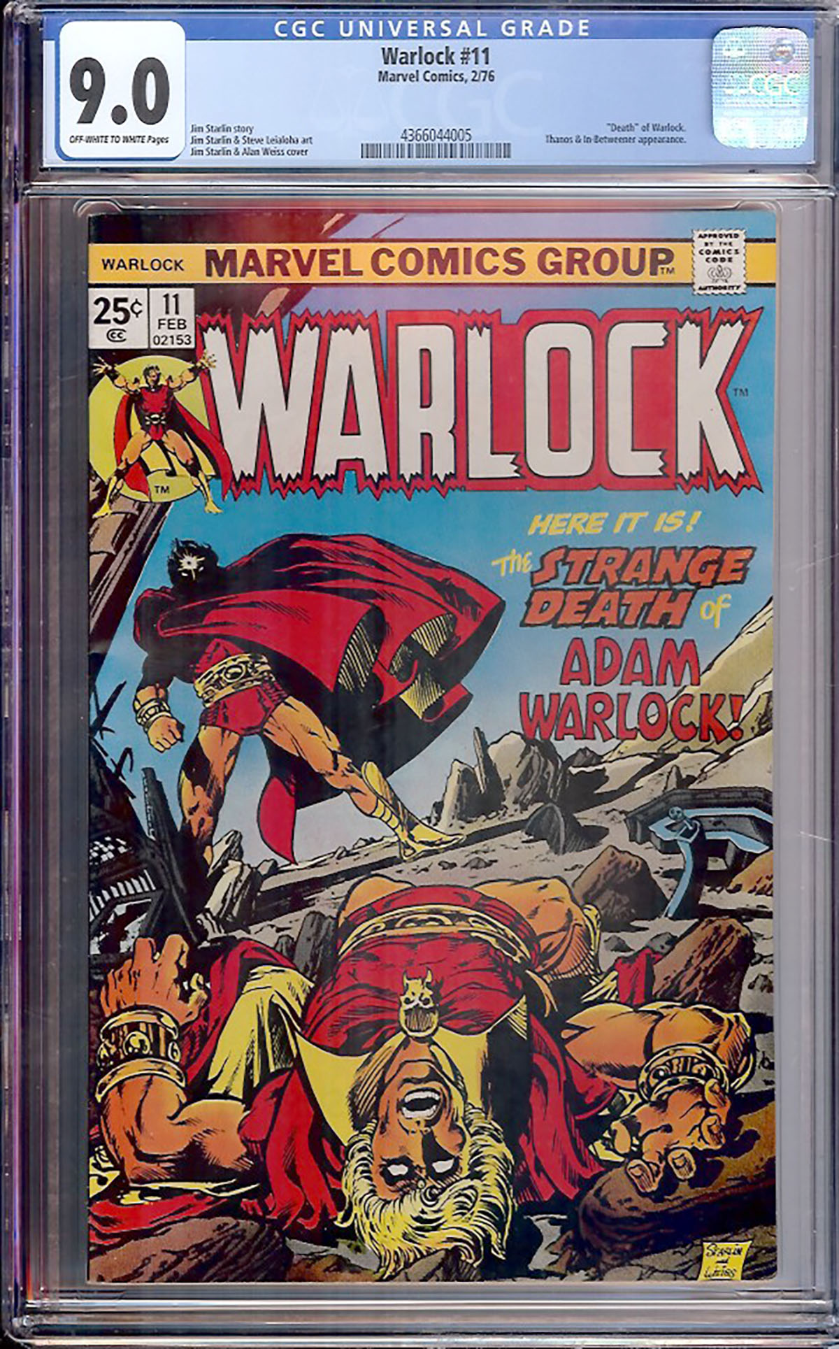 Warlock #11 CGC 9.0 ow/w