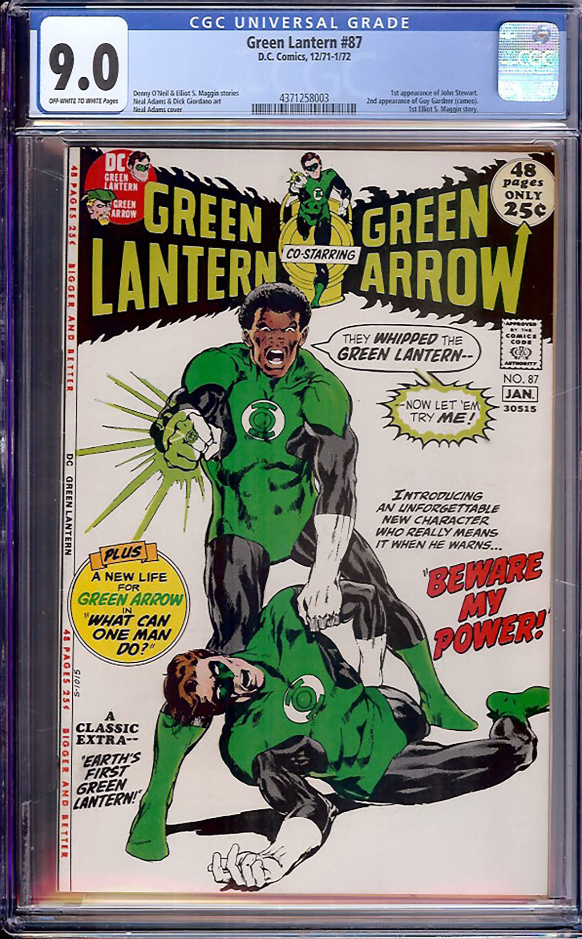 Green Lantern #87 CGC 9.0 ow/w