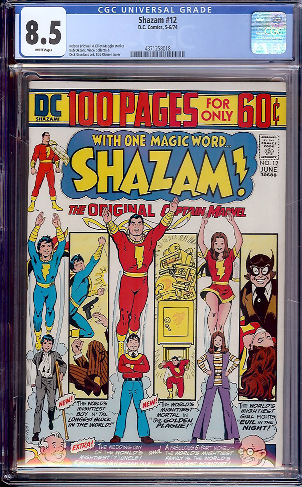 Shazam #12 CGC 8.5 w