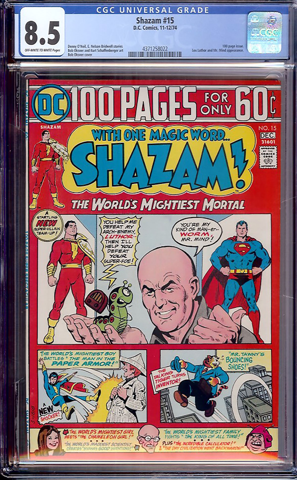 Shazam #15 CGC 8.5 ow/w