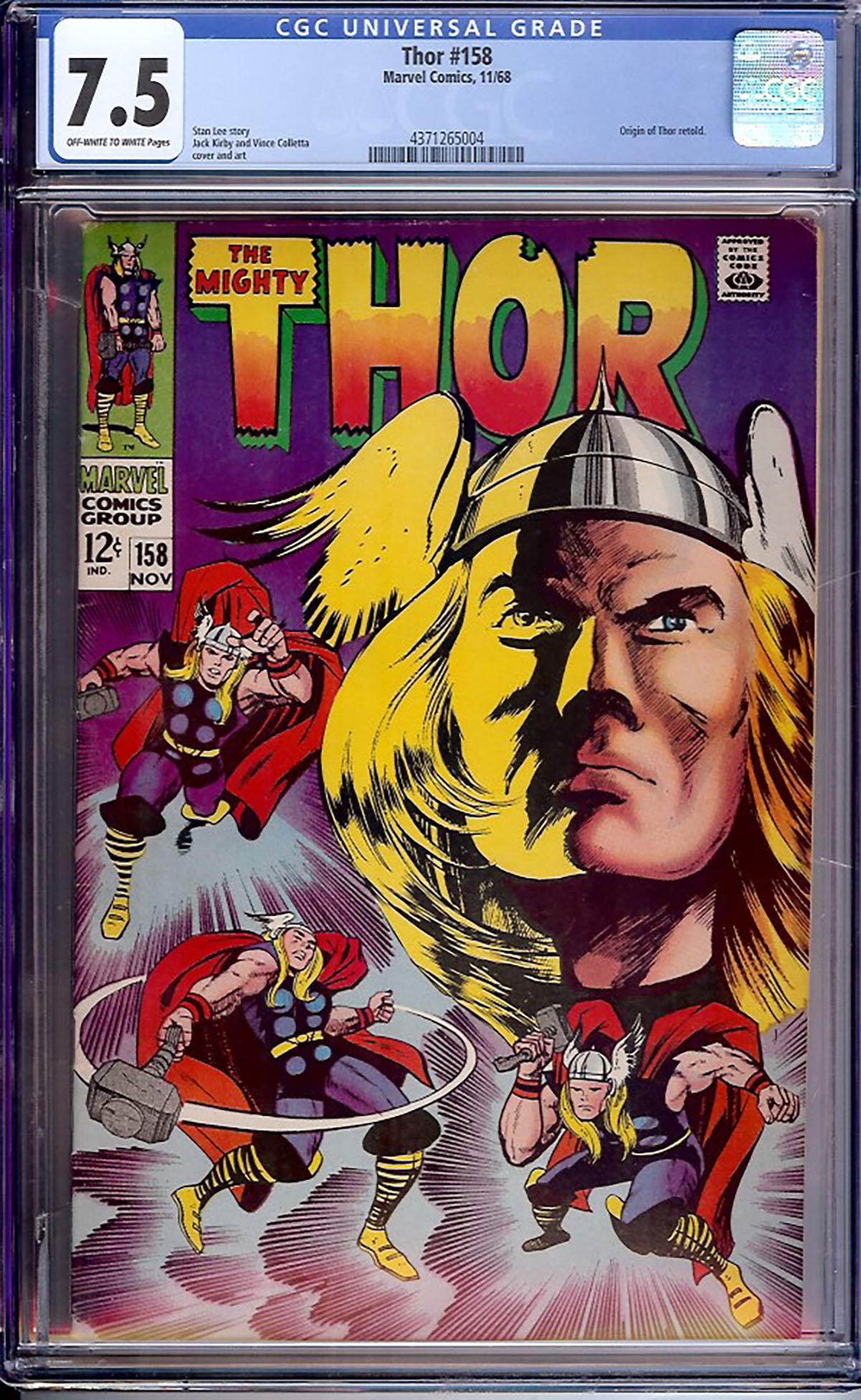Thor #158 CGC 7.5 ow/w