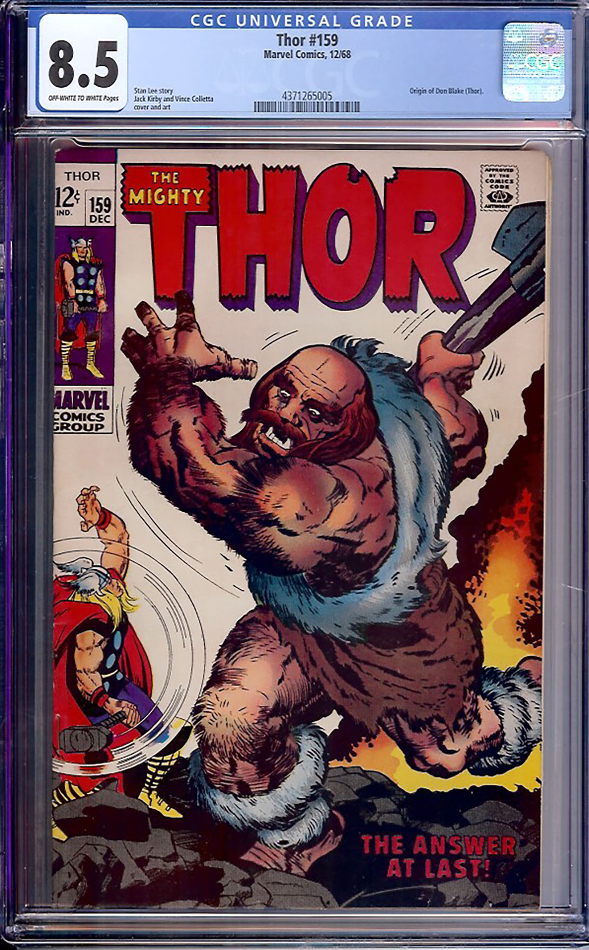 Thor #159 CGC 8.5 ow/w