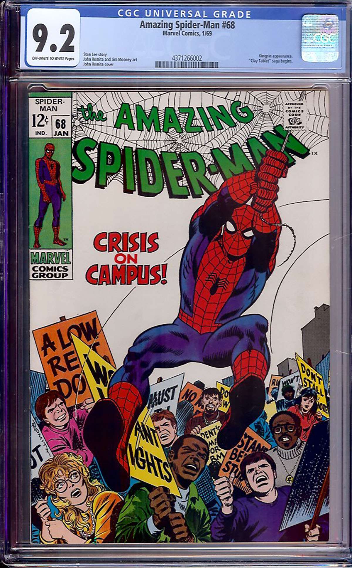 Amazing Spider-Man #68 CGC 9.2 ow/w