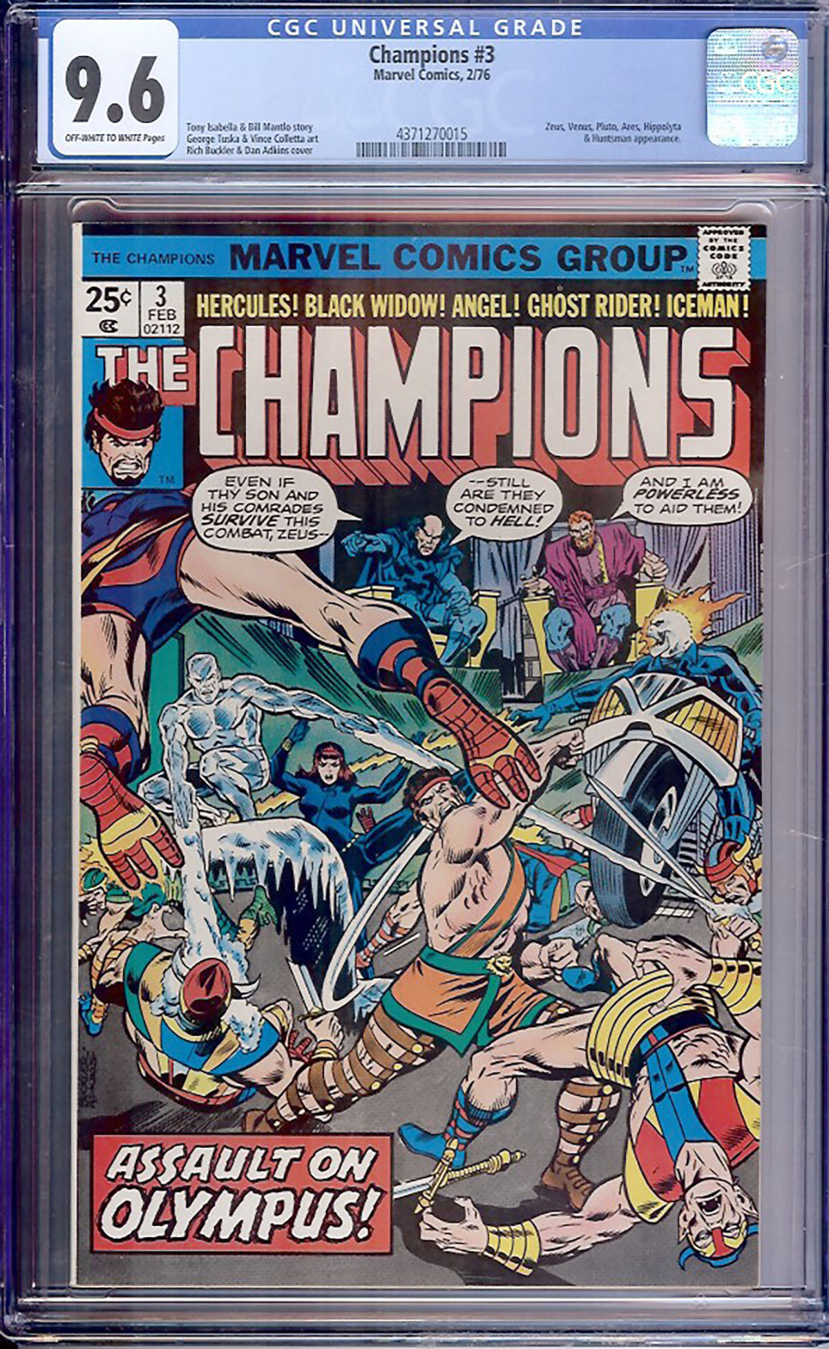 Champions #3 CGC 9.6 ow/w