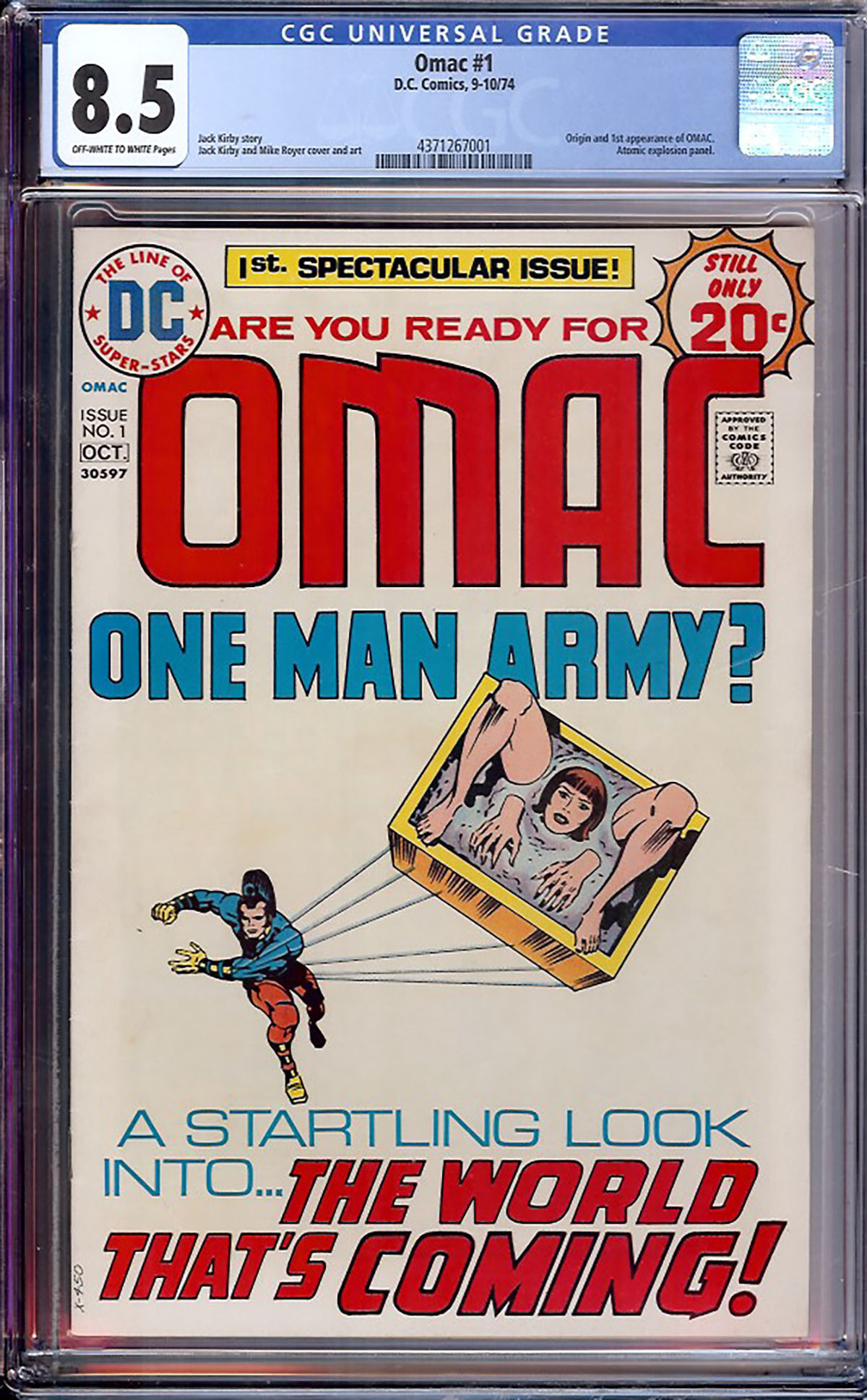 Omac #1 CGC 8.5 ow/w