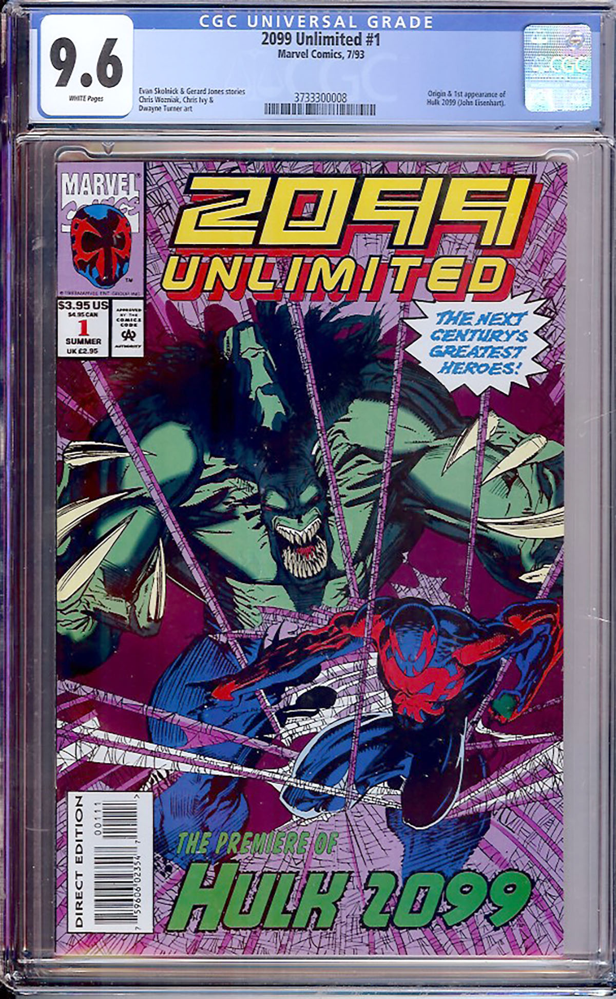 2099 Unlimited #1 CGC 9.6 w