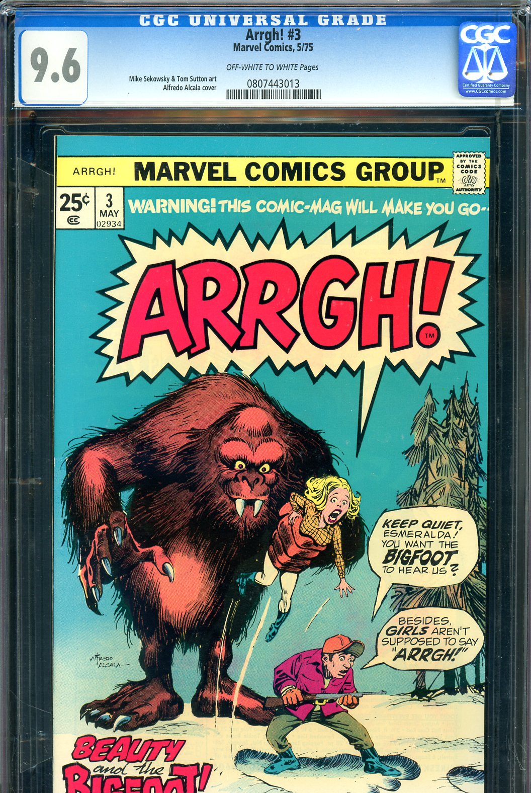 Arrgh! #3 CGC 9.6 ow/w