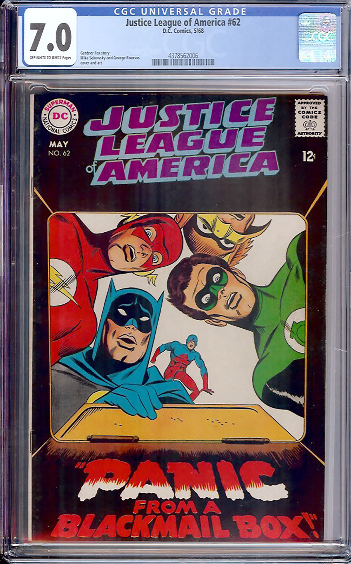Justice League of America #62 CGC 7.0 ow/w