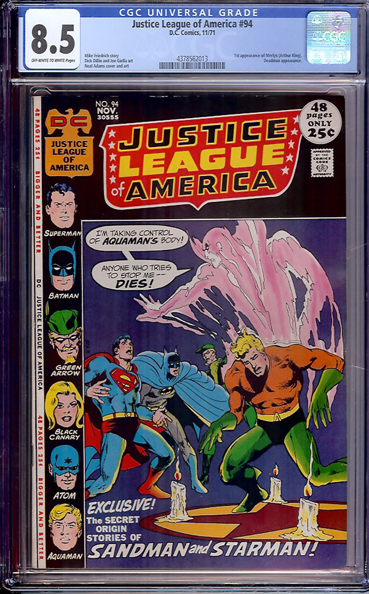 Justice League of America #94 CGC 8.5 ow/w