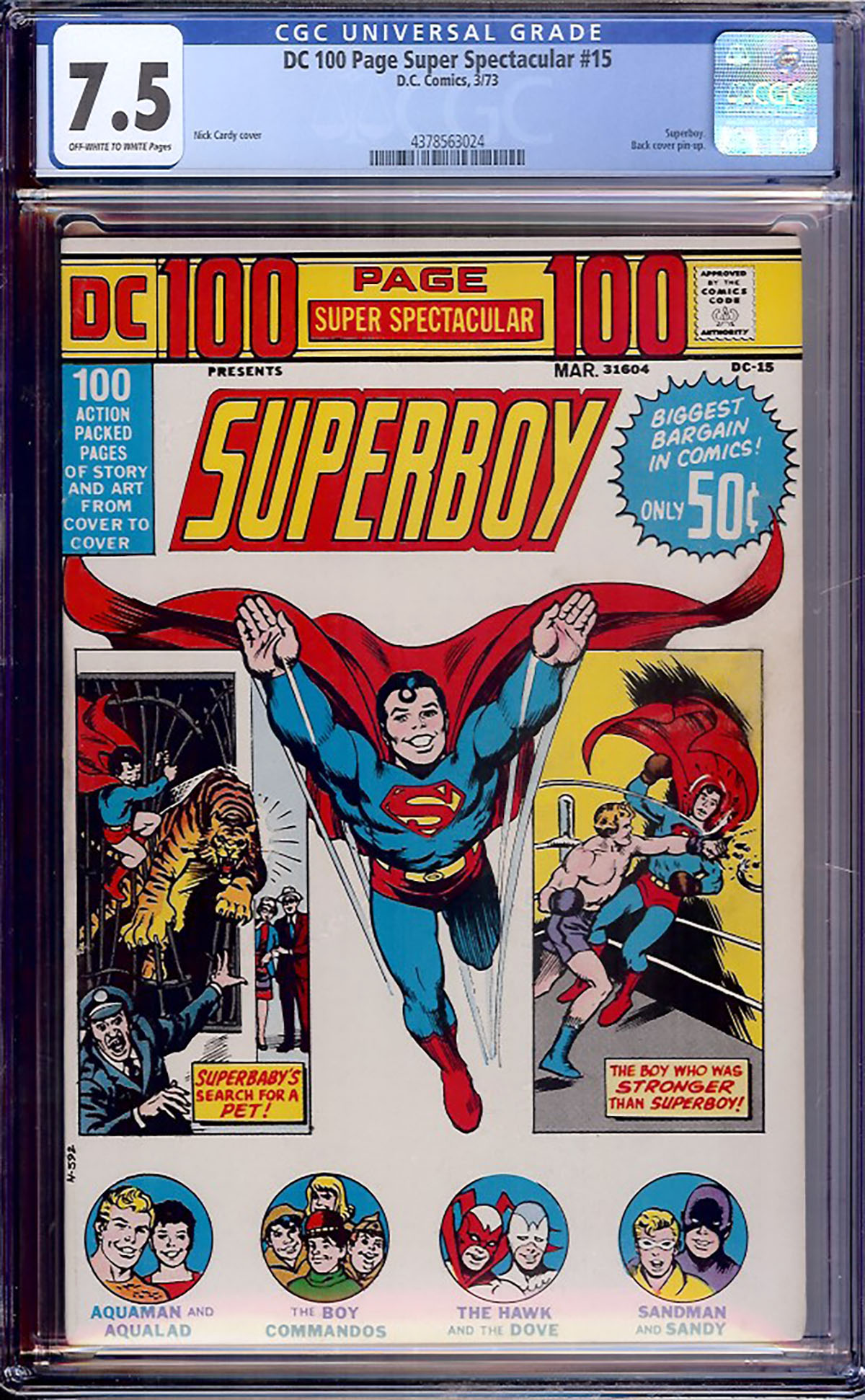 DC 100 Page Super Spectacular #15 CGC 7.5 ow/w