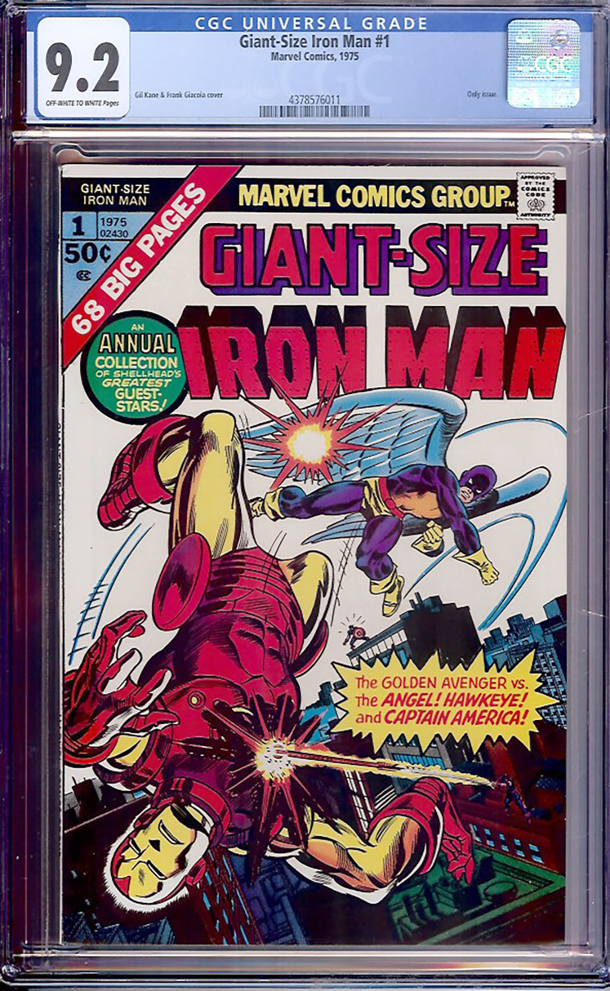 Giant-Size Iron Man #1 CGC 9.2 ow/w