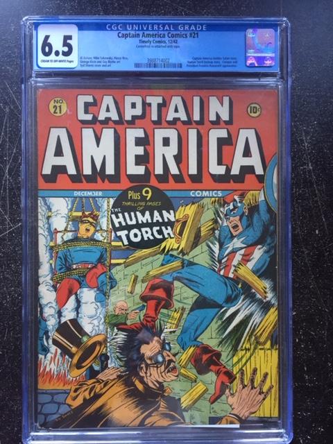 Captain America Comics #21 CGC 6.5 cr/ow