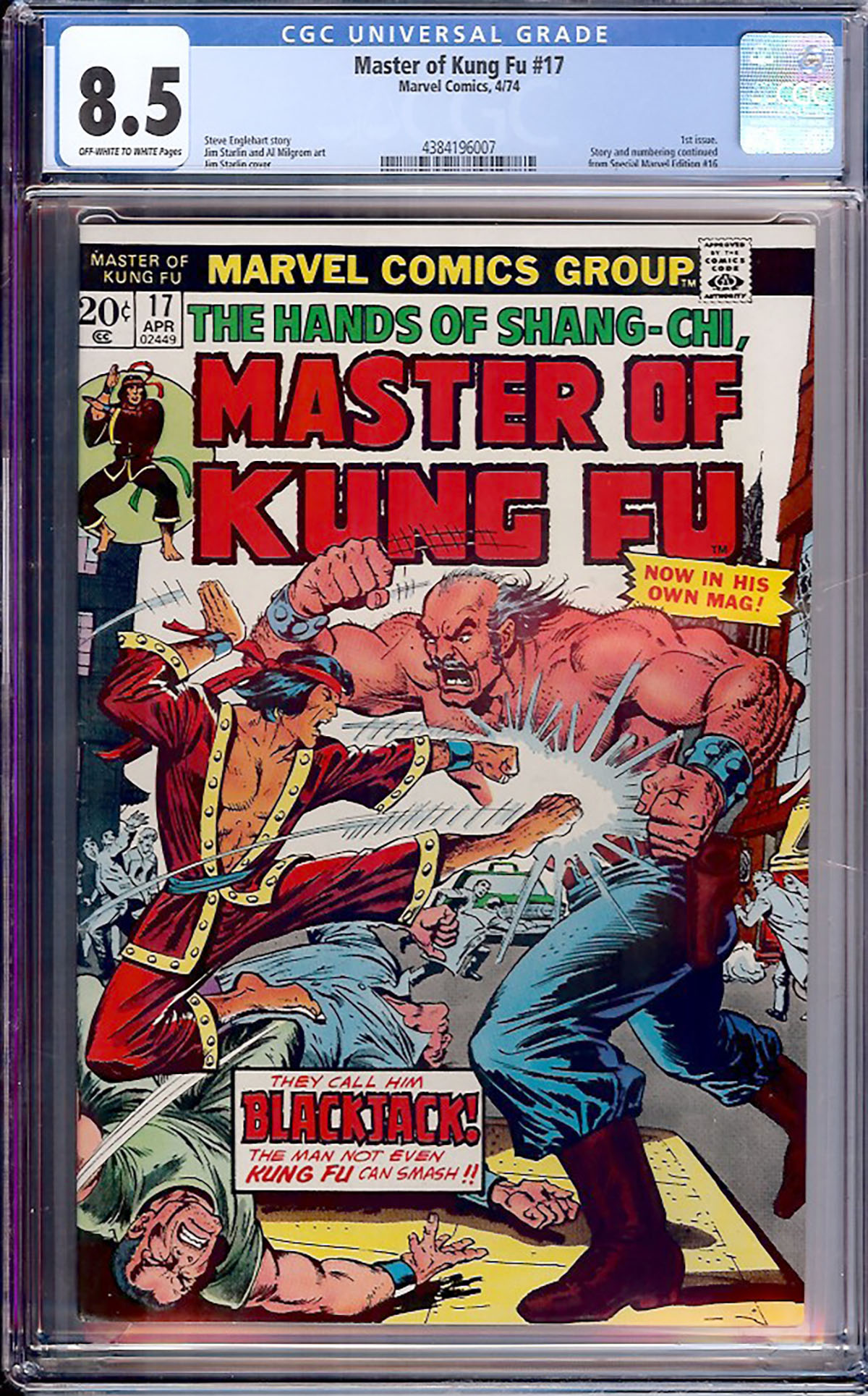 Master of Kung Fu #17 CGC 8.5 ow/w