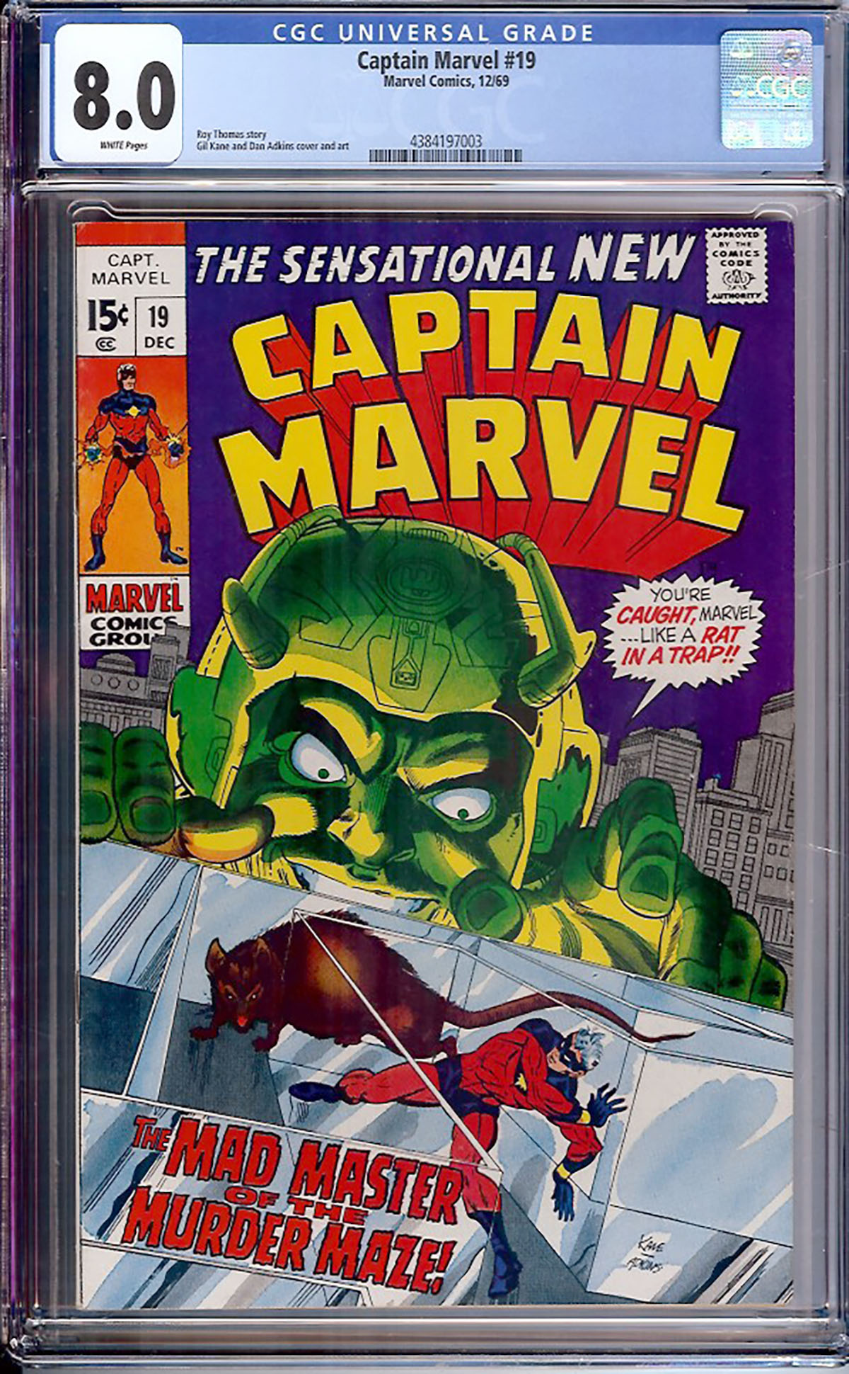 Captain Marvel #19 CGC 8.0 w