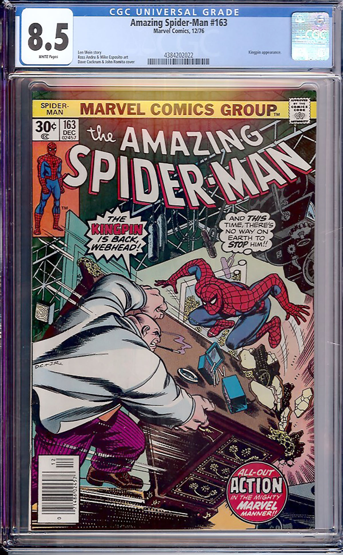 Amazing Spider-Man #163 CGC 8.5 w