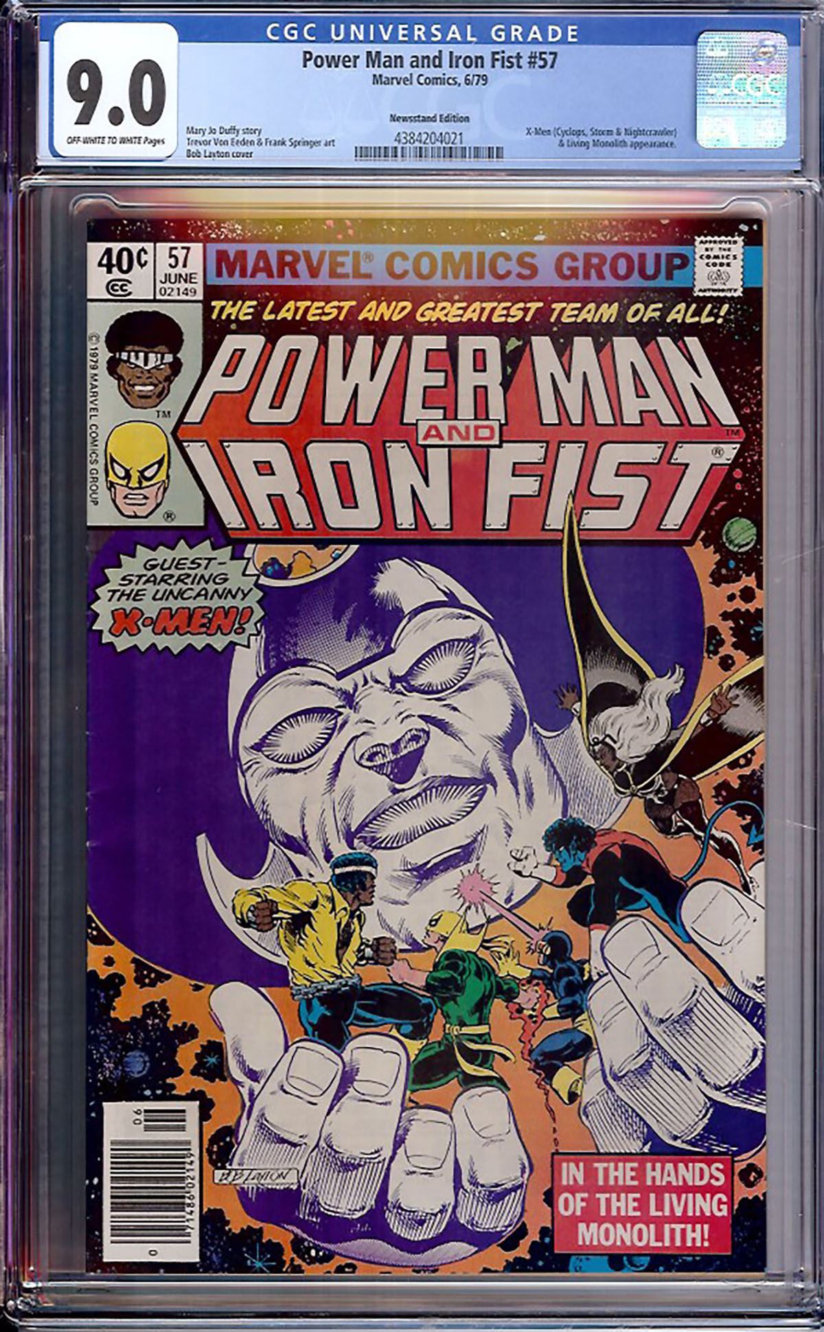 Power Man And Iron Fist #57 CGC 9.0 ow/w Newsstand Edition